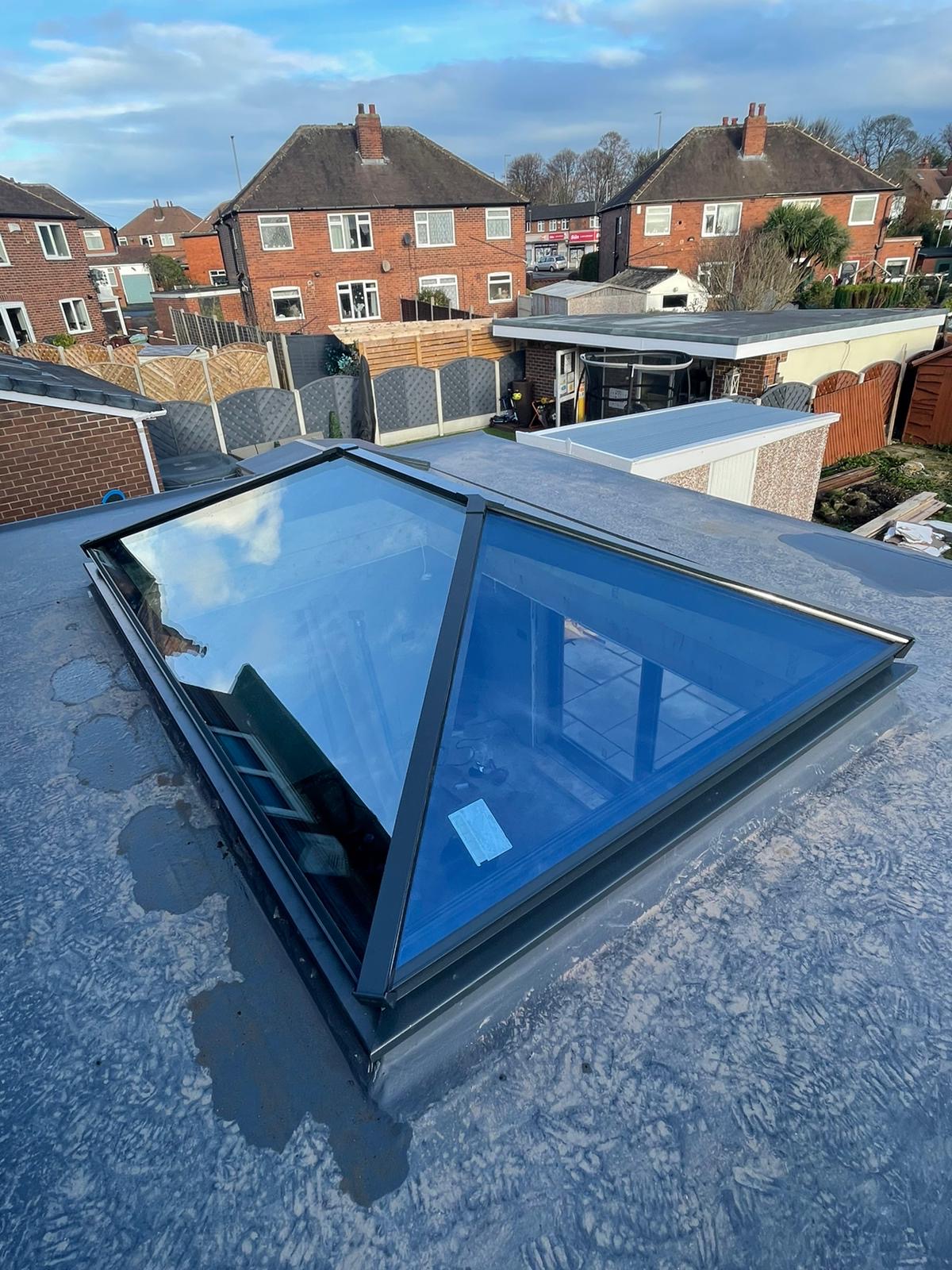 A roof lantern from inside the home